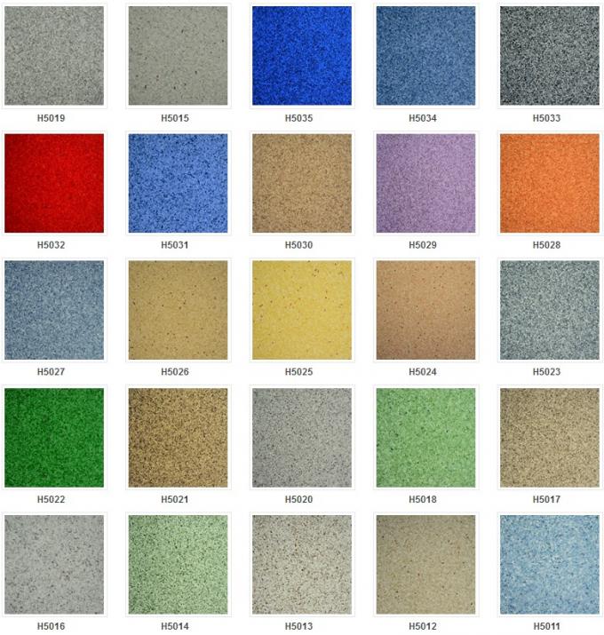 Kleurrijke Plastic Homogene Vinylbevloering voor van het Kleuterschoolschool/Bureau Gebouwen 0
