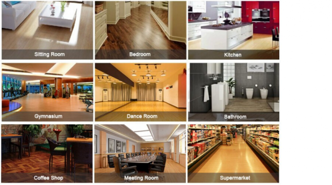 De houten de Plankbevloering van Textuurpvc, maakt 2mm Vinylplankbevloering waterdicht 3
